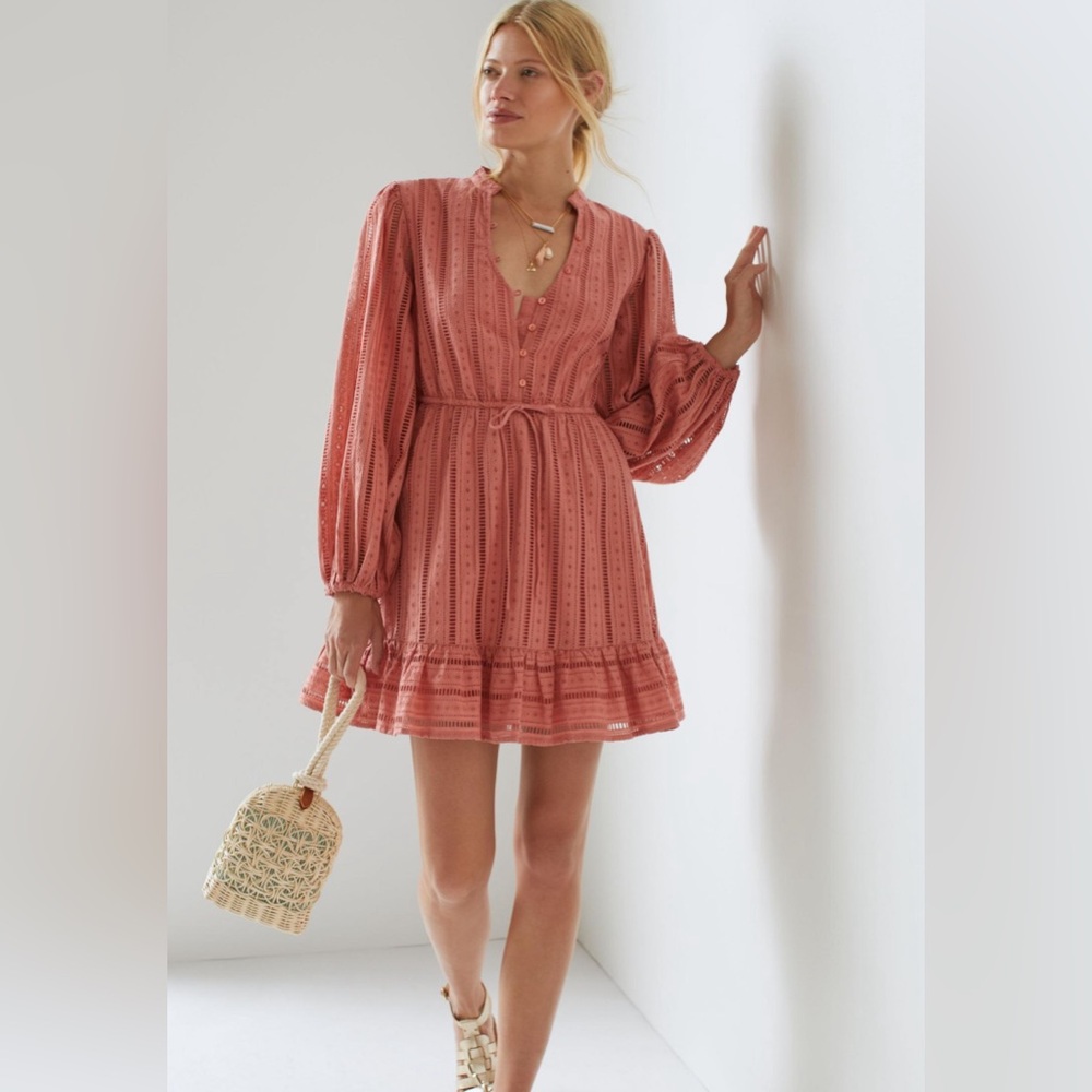 Anthropologie Pink Mini Dress